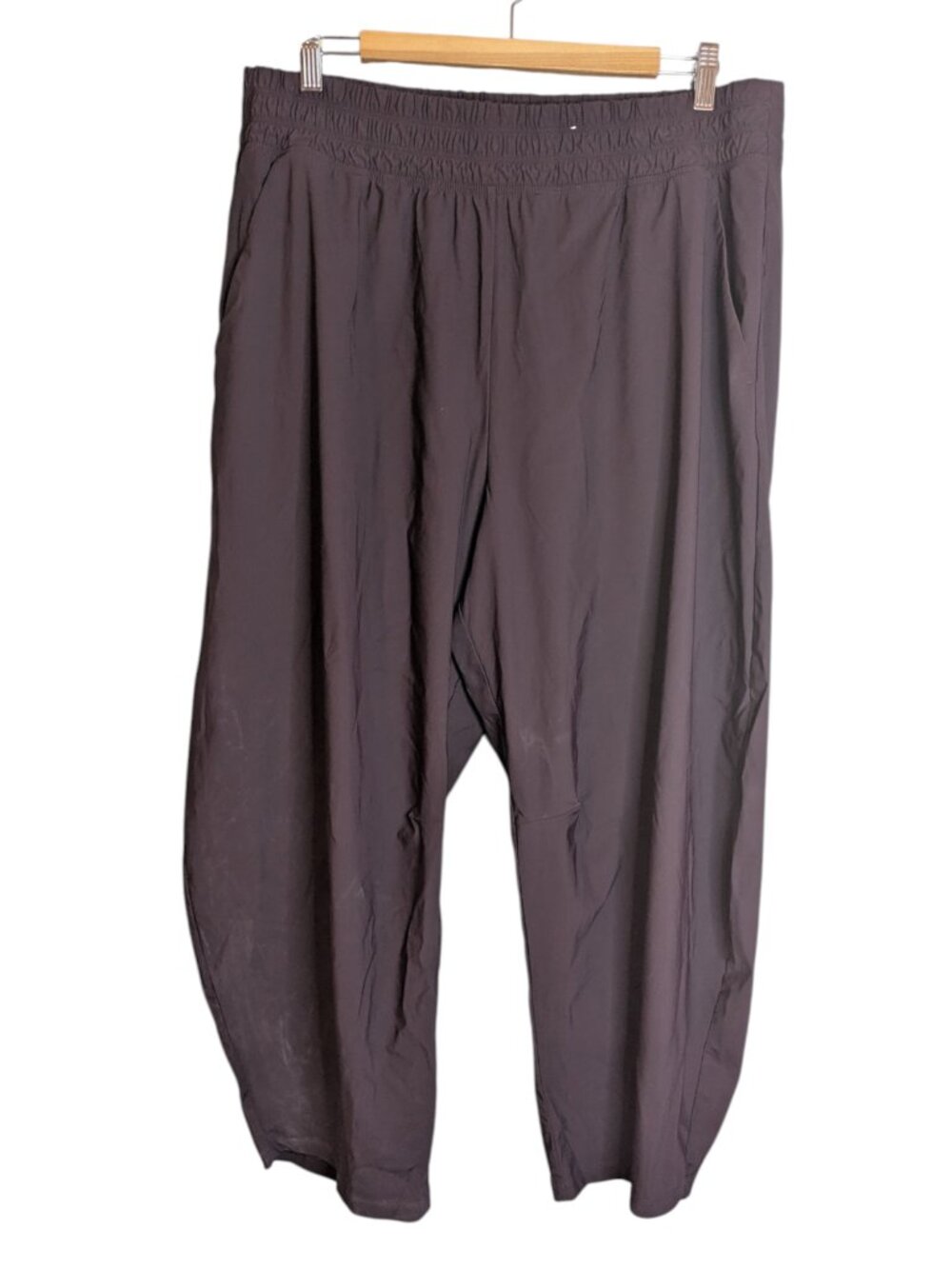 Old Navy High-Waisted SleekTech Barrel Ankle Pants XL Dark Purple Burgundy